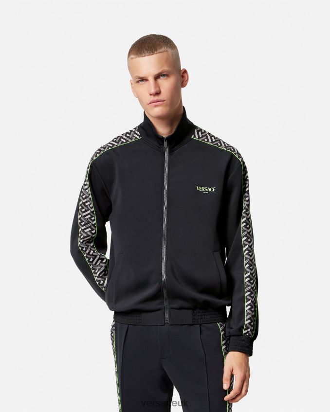 Men Versace La Greca Nylon Gym Track Jacket 6D2D061458 Print Clothing
