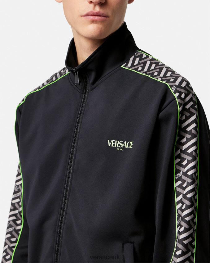 Men Versace La Greca Nylon Gym Track Jacket 6D2D061458 Print Clothing