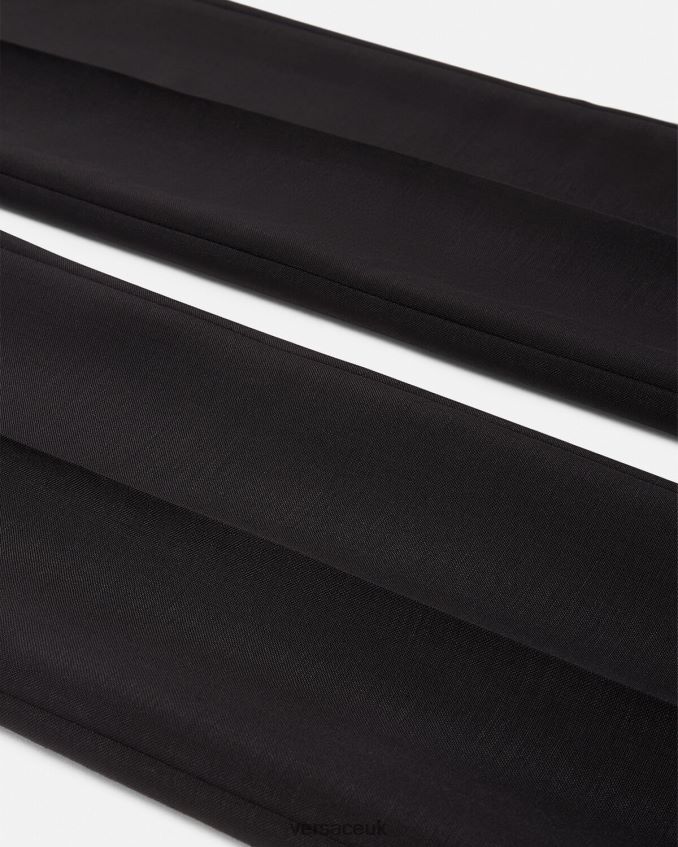 Men Versace Mohair Blend Formal Pants 6D2D061261 Black Clothing