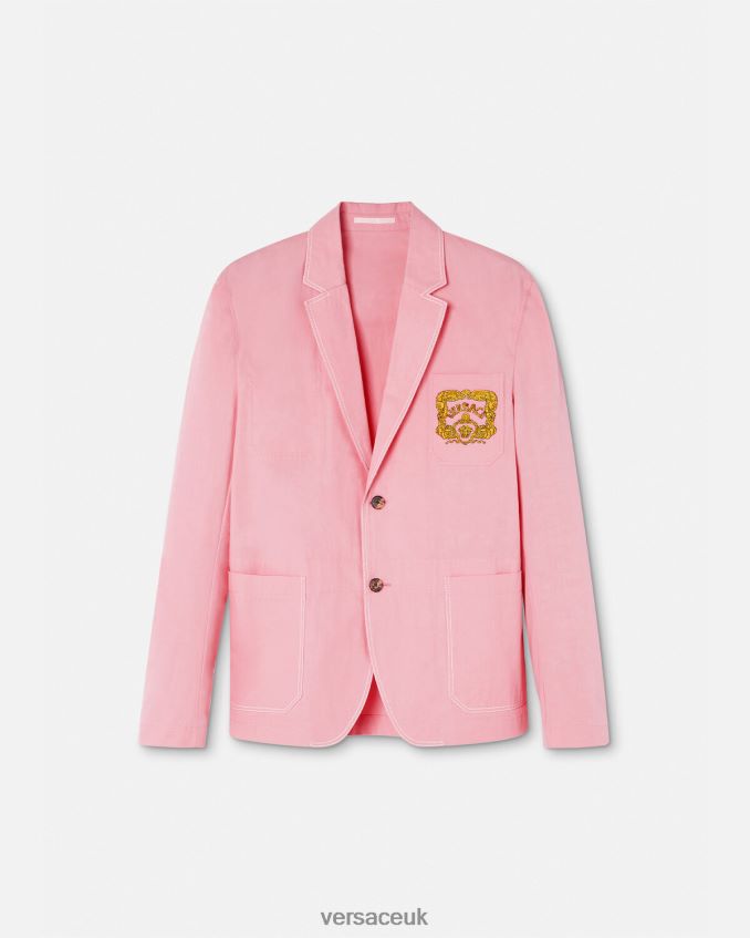 Men Versace Seashell Baroque Blazer 6D2D061268 Pink Clothing