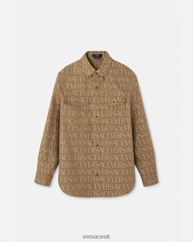 Men Versace Allover Overshirt 6D2D061217 Print Clothing