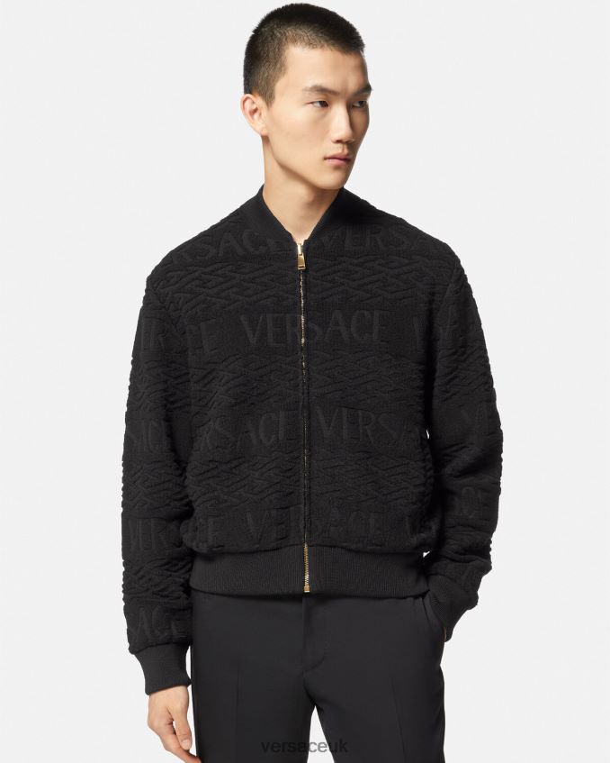 Men Versace Reversible Barocco 660 Bomber Jacket 6D2D061351 Black Clothing