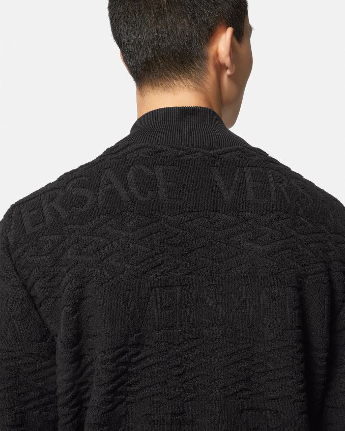 Men Versace Reversible Barocco 660 Bomber Jacket 6D2D061351 Black Clothing