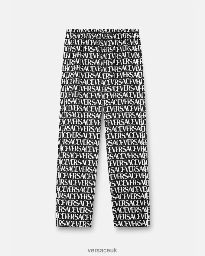 Men Versace Allover Pajama Bottoms 6D2D061738 Black & Print Underwear & Beachwear
