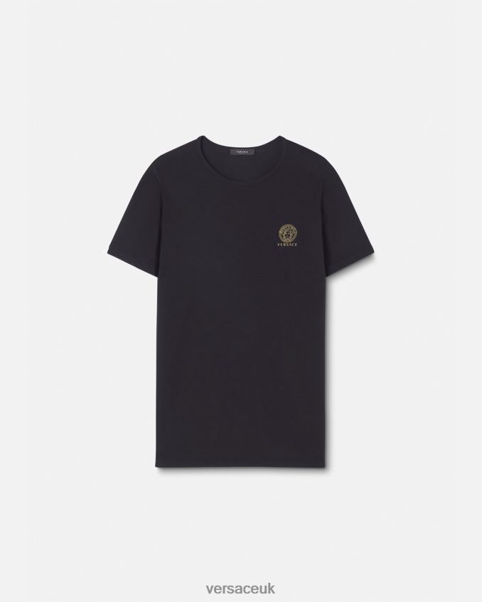 Men Versace Medusa Undershirt 6D2D061732 Black Underwear & Beachwear
