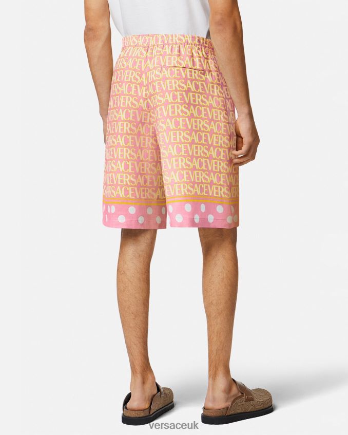 Men Versace Allover Cotton Blend Shorts 6D2D061440 Print Clothing