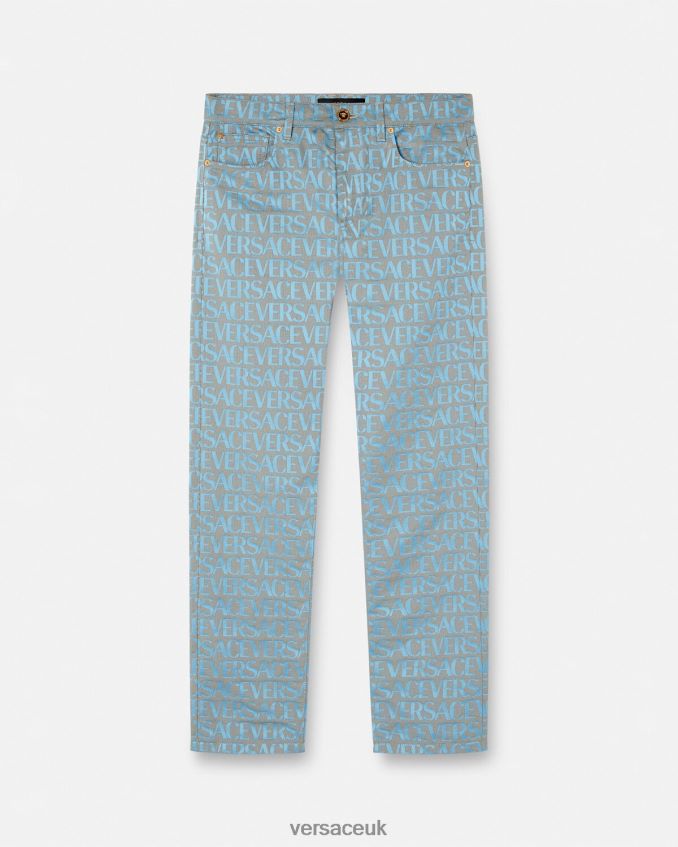 Men Versace Allover Jeans 6D2D061436 Print Clothing