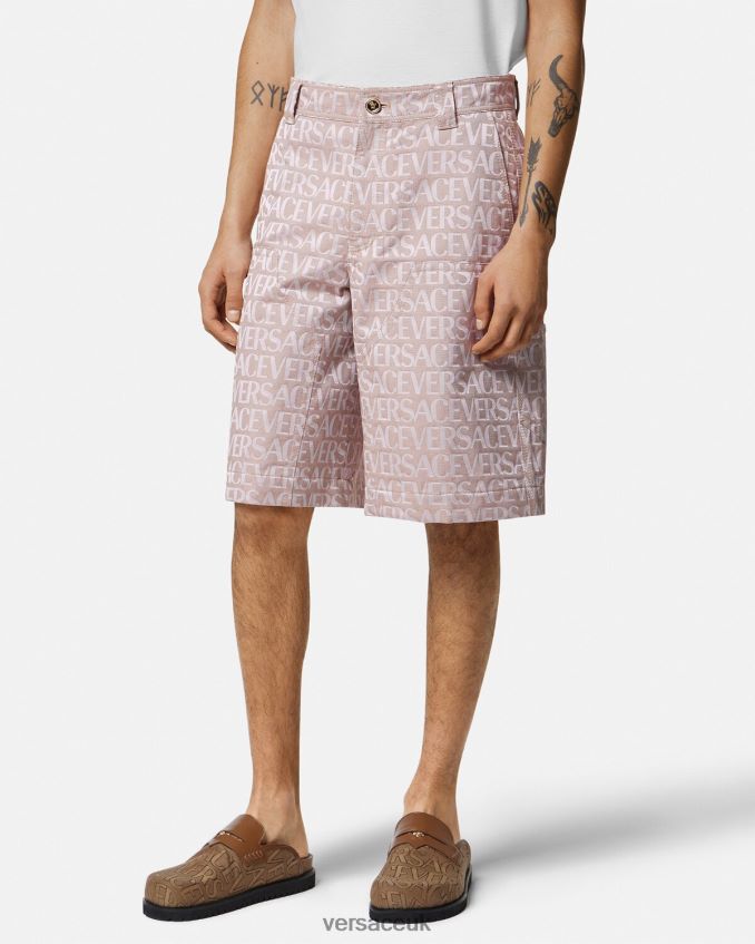 Men Versace Allover Shorts 6D2D061434 Pink & Print Clothing