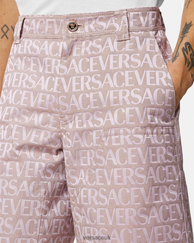 Men Versace Allover Shorts 6D2D061434 Pink & Print Clothing