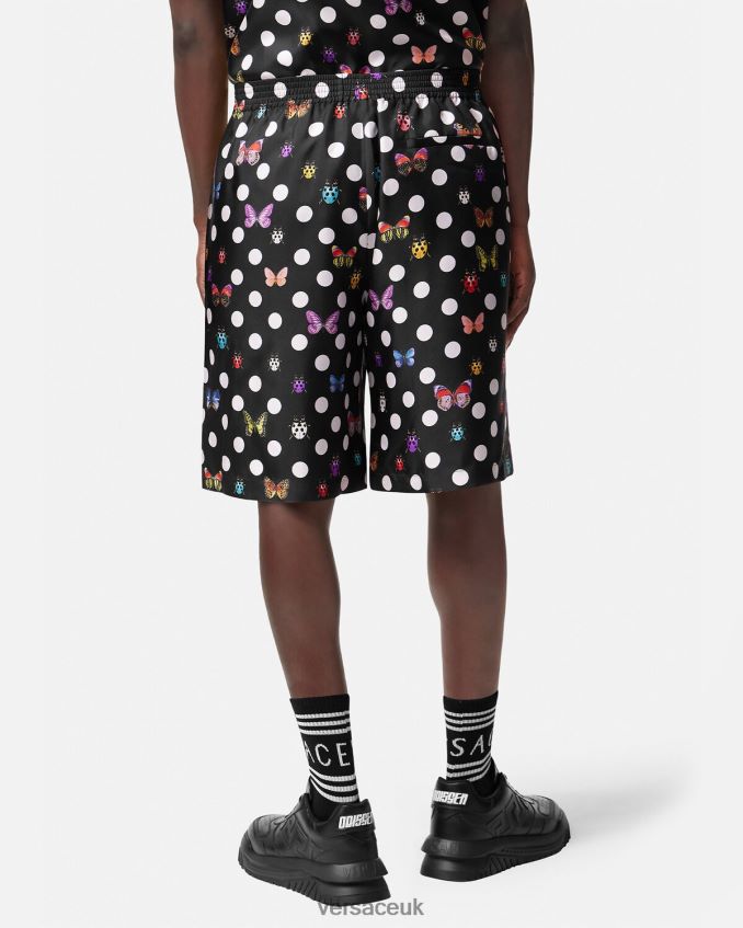 Men Versace Butterflies Silk Shorts 6D2D061432 One Color Clothing