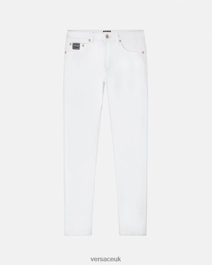 Men Versace Logo Jeans 6D2D062440 White Clothing
