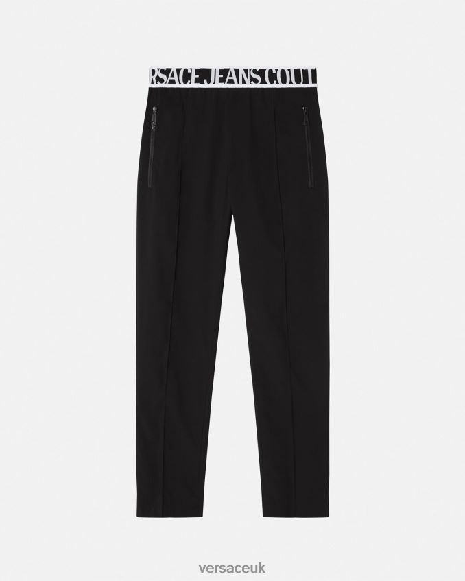 Men Versace Logo Pants 6D2D062438 Black Clothing