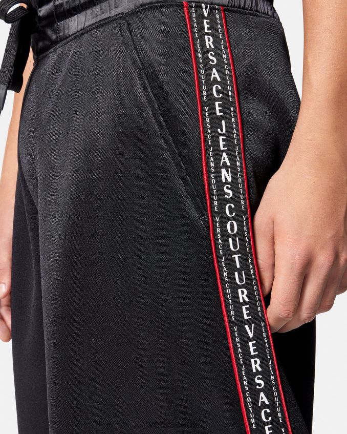 Men Versace Logo Sweat Shorts 6D2D062432 Black Clothing