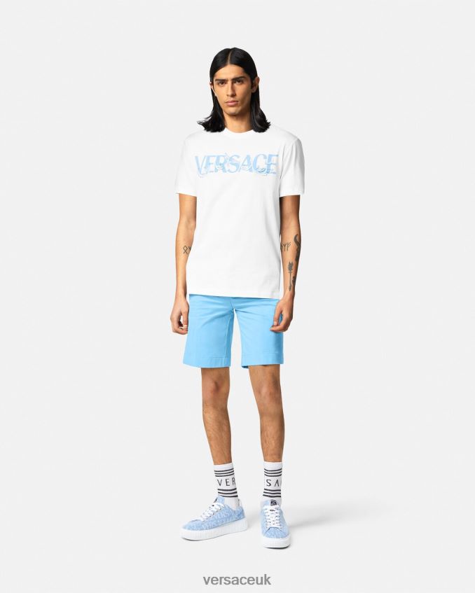 Men Versace Medusa Biggie Bermuda Shorts 6D2D061445 Light Blue Clothing