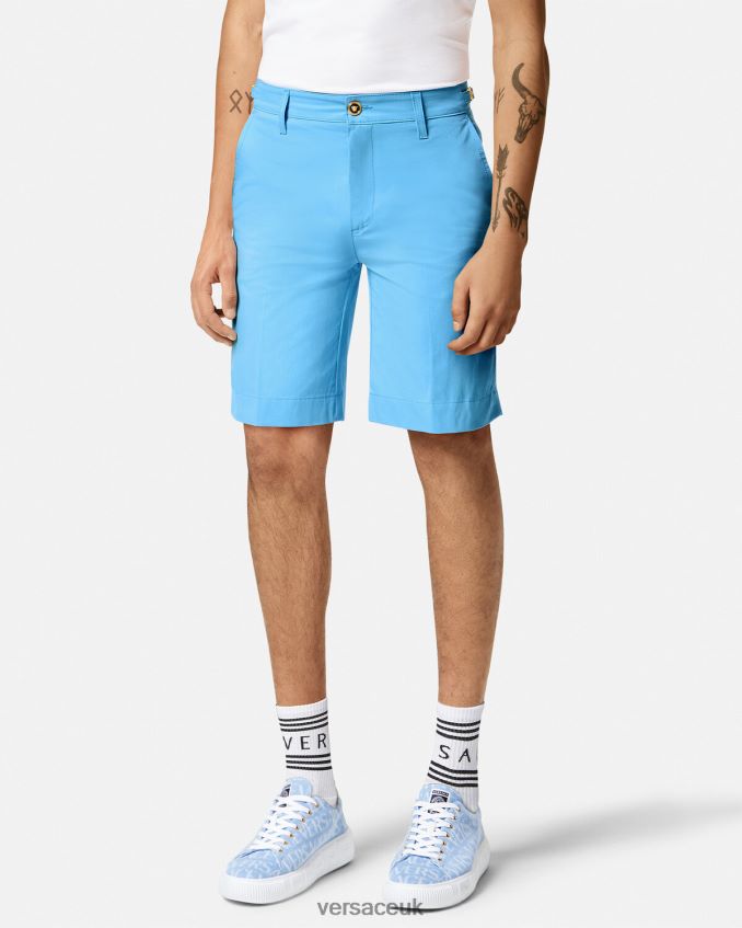Men Versace Medusa Biggie Bermuda Shorts 6D2D061445 Light Blue Clothing