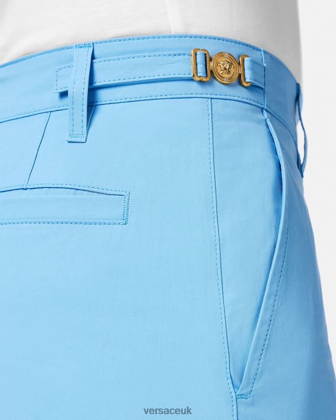 Men Versace Medusa Biggie Bermuda Shorts 6D2D061445 Light Blue Clothing