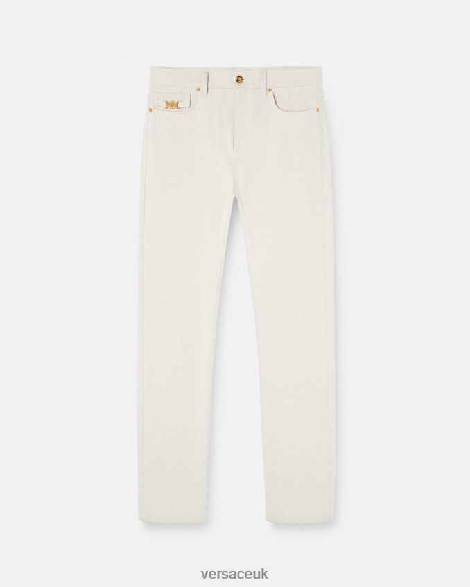 Men Versace Medusa Biggie Jeans 6D2D061444 White Clothing
