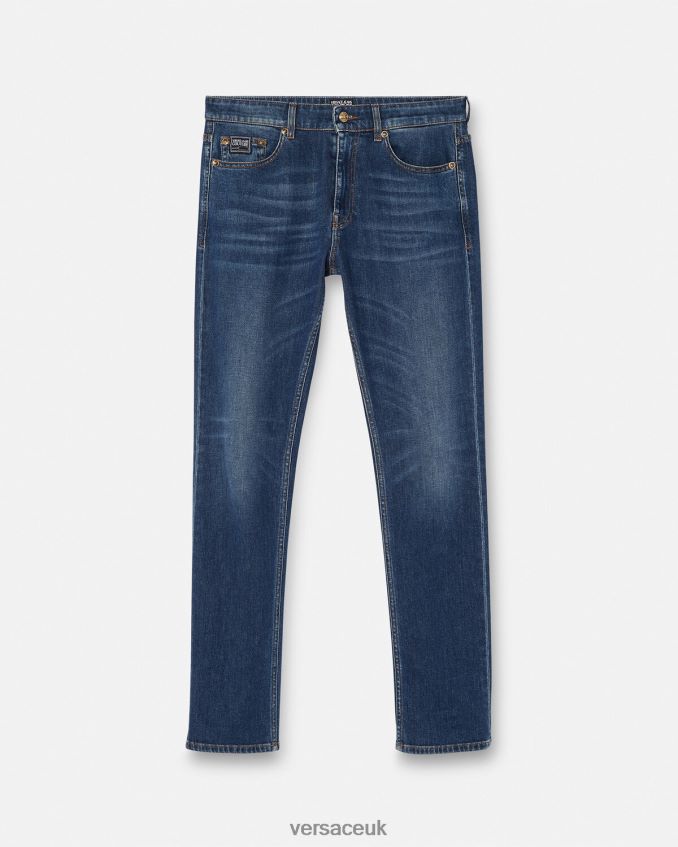 Men Versace V-Emblem Jeans 6D2D062383 Blue Clothing