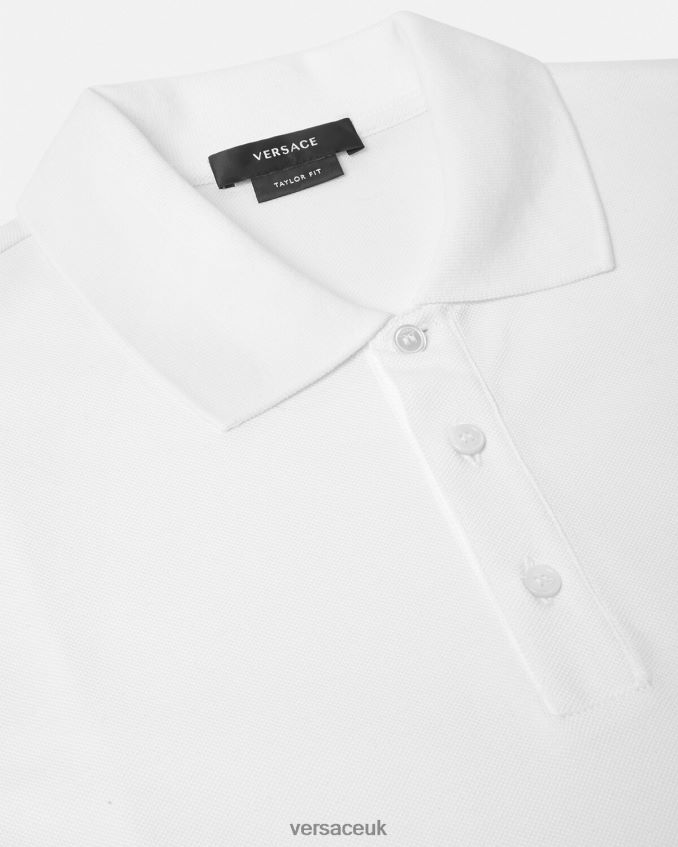 Men Versace Medusa Short-Sleeved Polo Shirt 6D2D061372 White Clothing