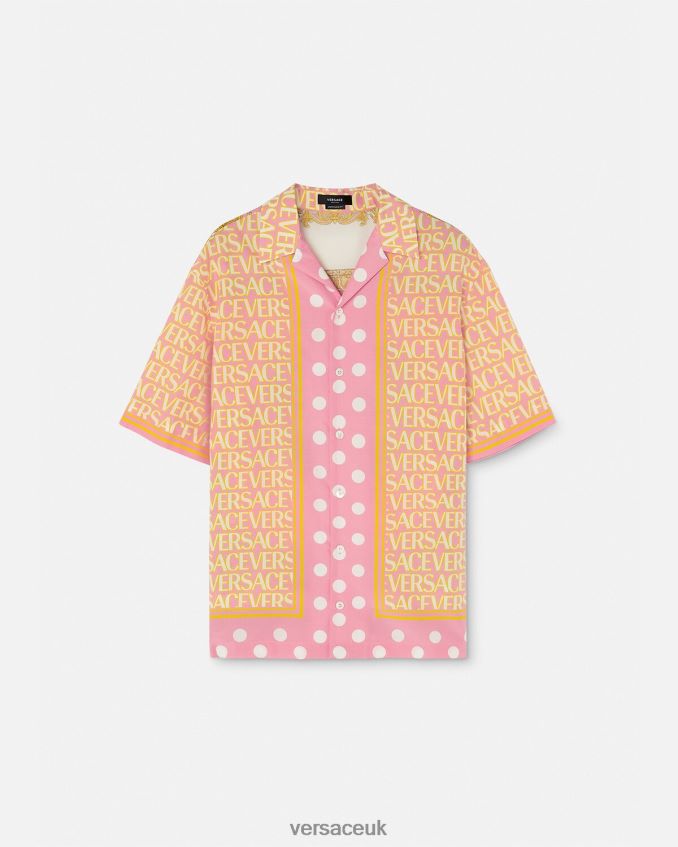 Men Versace Allover Cotton Blend Shirt 6D2D061288 Print Clothing