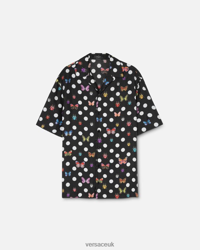 Men Versace Butterflies Silk Shirt 6D2D061282 One Color Clothing