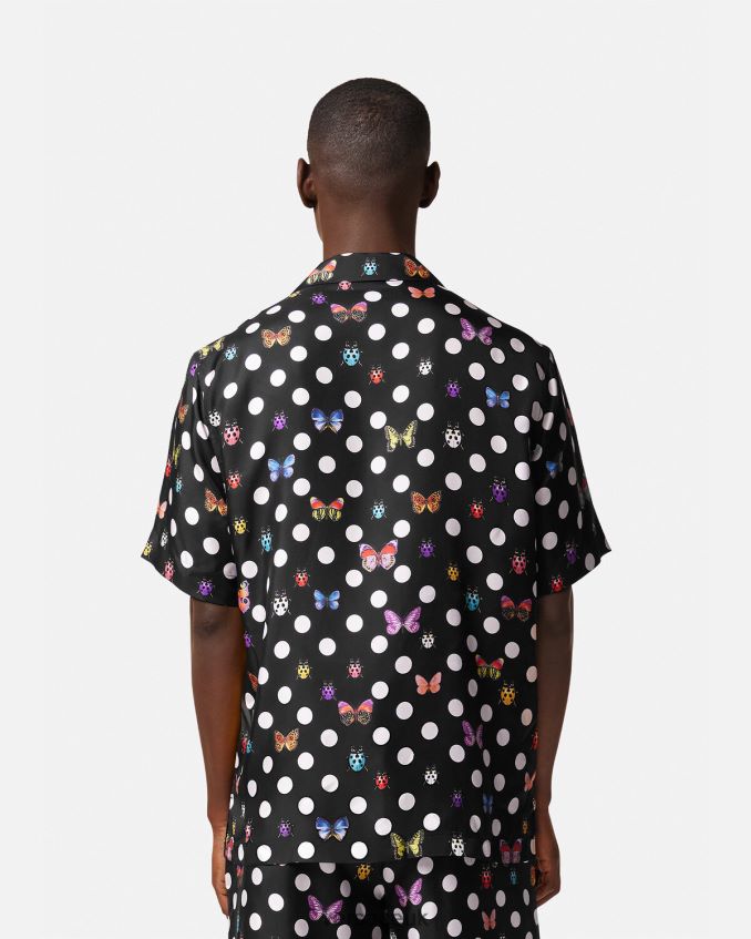 Men Versace Butterflies Silk Shirt 6D2D061282 One Color Clothing