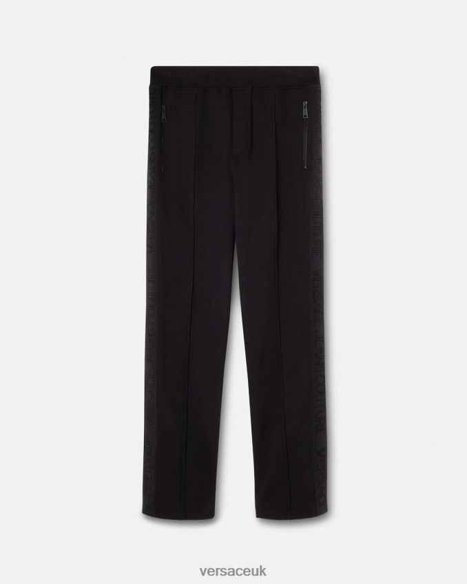 Men Versace Logo Sweatpants 6D2D062433 Black Clothing