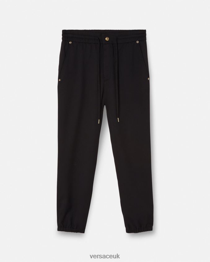 Men Versace V-Emblem Sweatpants 6D2D062367 Black Clothing