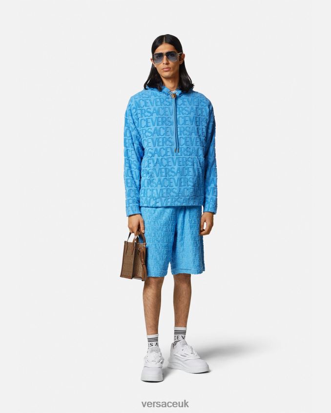 Men Versace Allover Towel Hoodie 6D2D061412 One Color Clothing