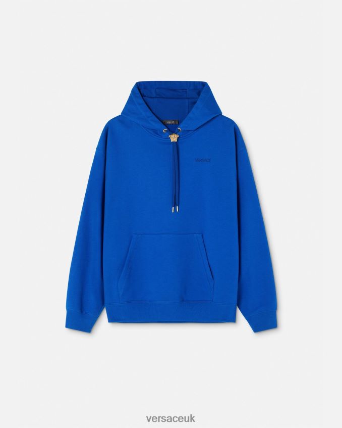 Men Versace Medusa Hoodie 6D2D061419 Blue Clothing