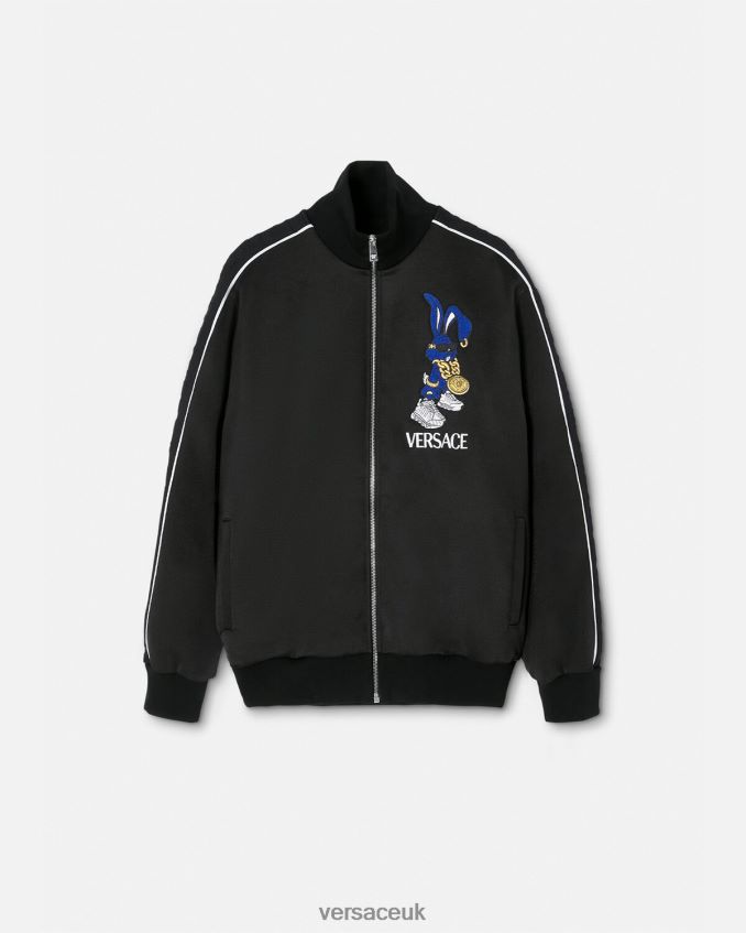 Men Versace Spring Festival Rabbit Sweatshirt 6D2D061418 Black Clothing