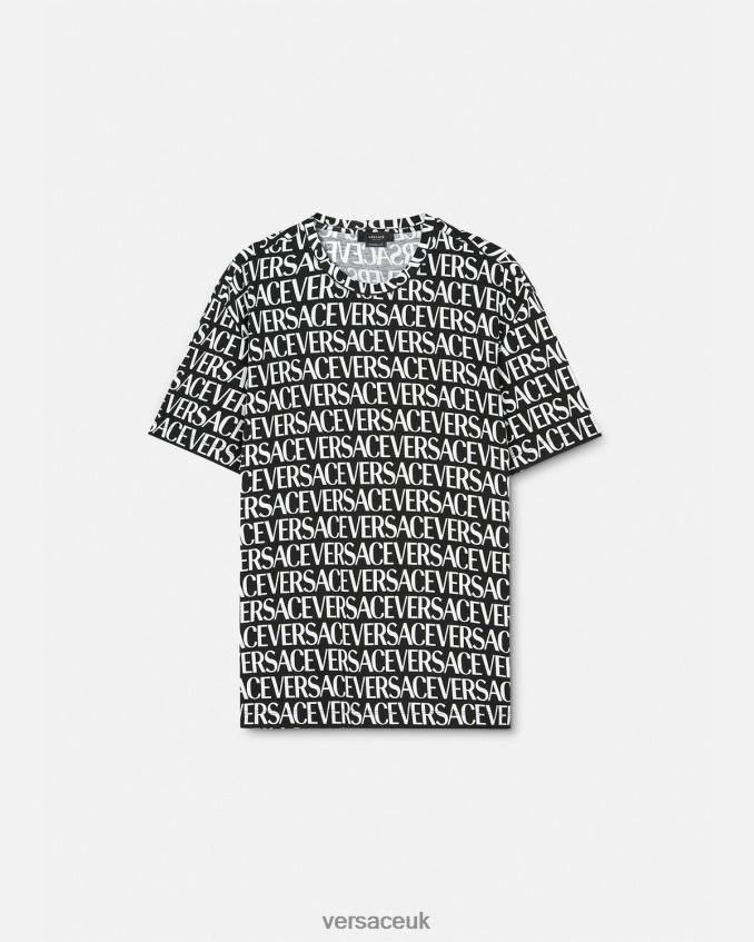 Men Versace Allover T-Shirt 6D2D061390 Black & Print Clothing
