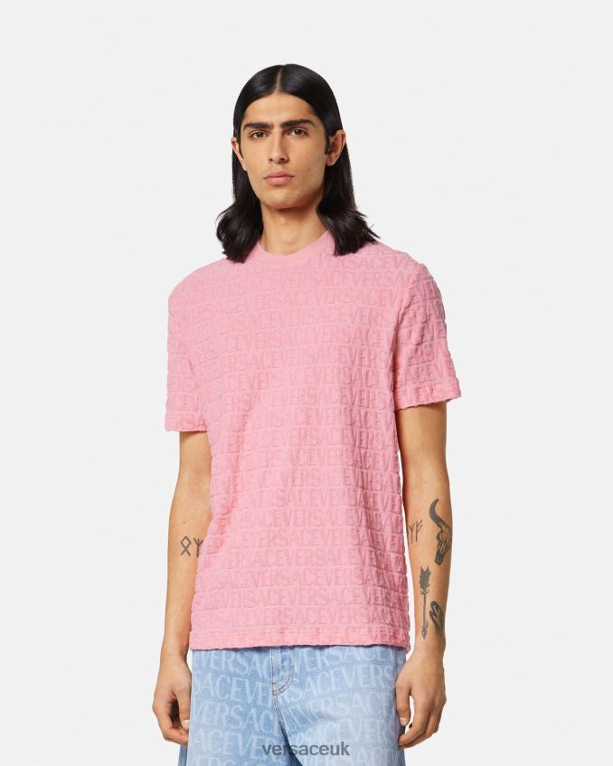 Men Versace Allover Towel T-Shirt 6D2D061353 One Color Clothing