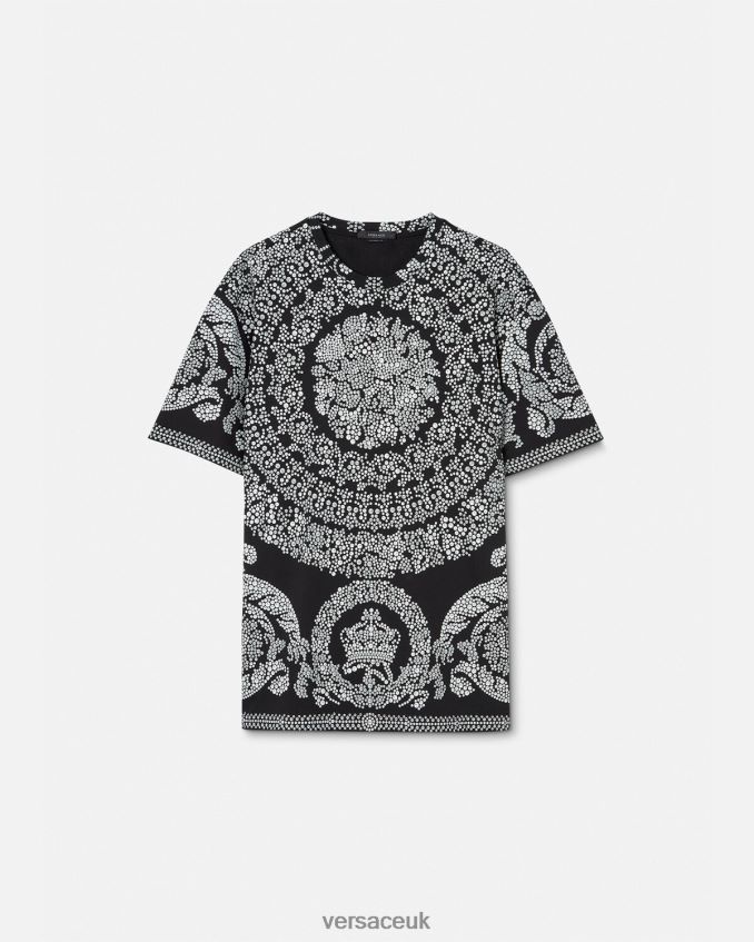Men Versace Barocco Silhouette T-Shirt 6D2D061392 Black Clothing