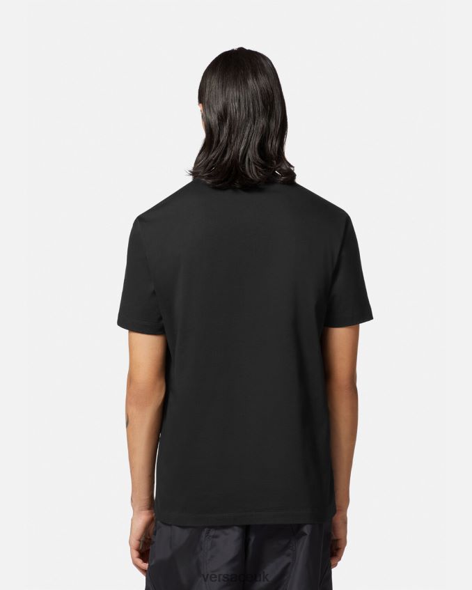 Men Versace La Maschera Logo T-Shirt 6D2D061385 Black Clothing