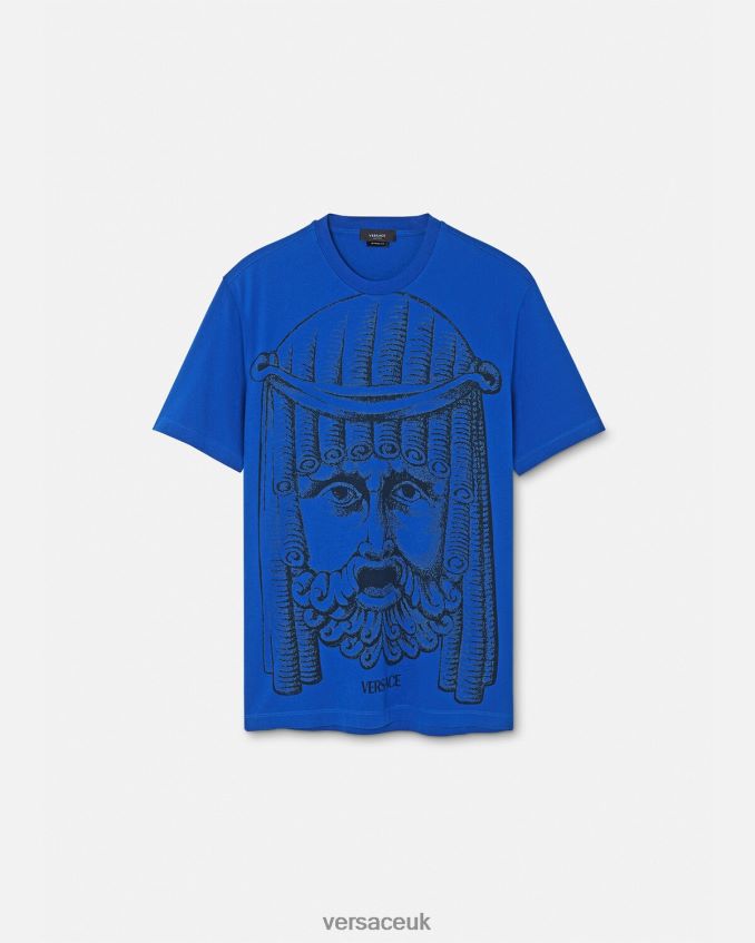 Men Versace La Maschera T-Shirt 6D2D061383 Blue Clothing