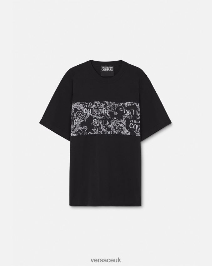 Men Versace Logo Couture T-shirt 6D2D062389 Black & Print Clothing