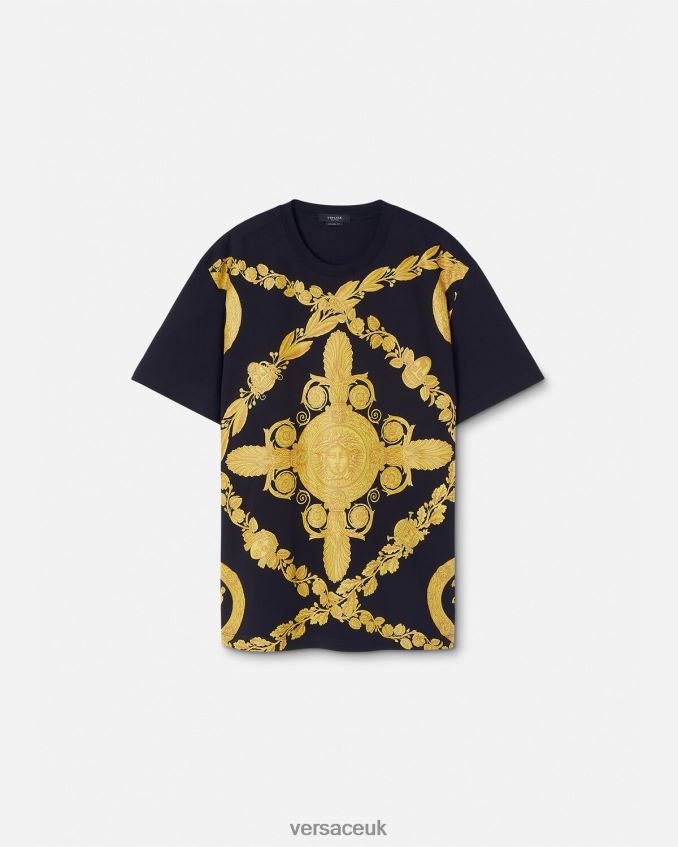 Men Versace Maschera Baroque T-Shirt 6D2D061388 Print Clothing