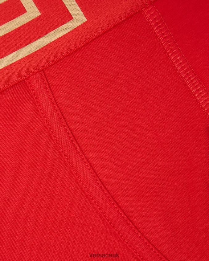 Men Versace Greca Border Trunks 6D2D061754 Red Underwear & Beachwear