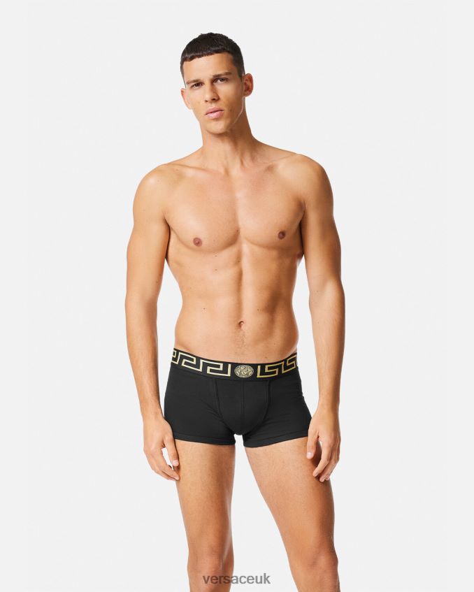 Men Versace Greca Border Trunks 6D2D061755 Black Underwear & Beachwear