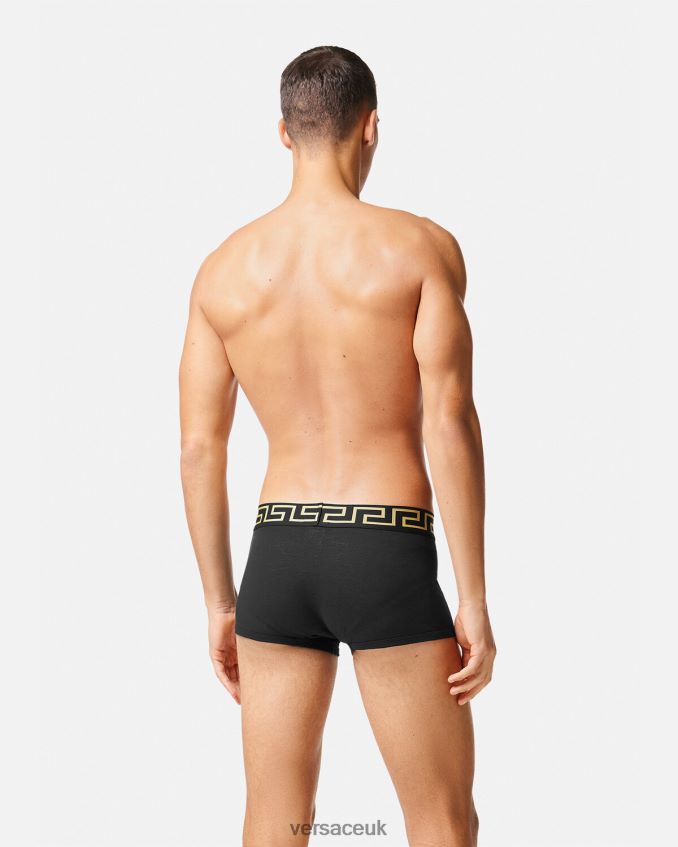 Men Versace Greca Border Trunks 6D2D061755 Black Underwear & Beachwear