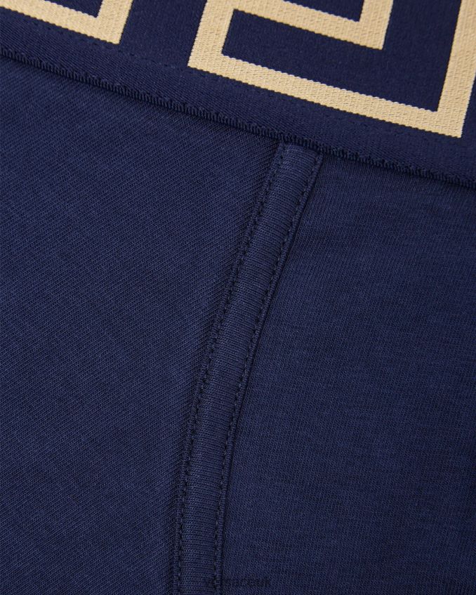 Men Versace Greca Border Trunks 6D2D061756 Blue Underwear & Beachwear