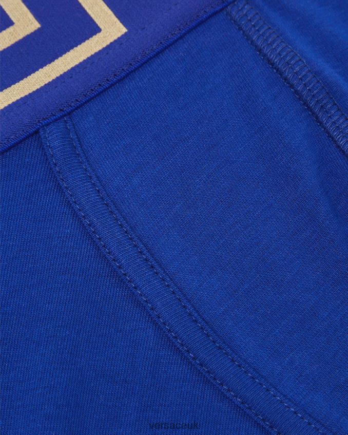 Men Versace Greca Border Trunks 6D2D061757 Blue Underwear & Beachwear