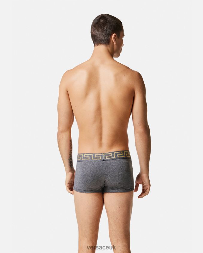 Men Versace Greca Border Trunks 6D2D061759 Gray Underwear & Beachwear