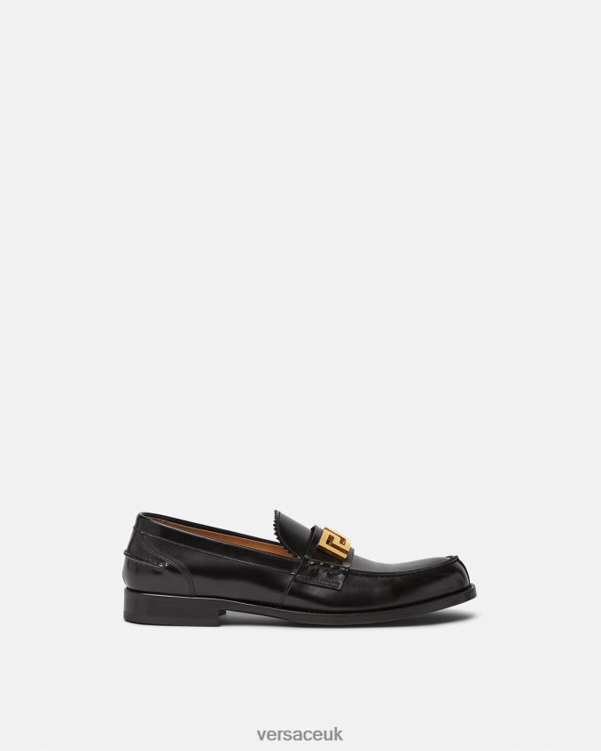 Men Versace Greca Loafers 6D2D061567 Black Shoe