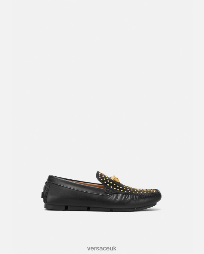 Men Versace La Medusa Loafers 6D2D061573 Black Shoe