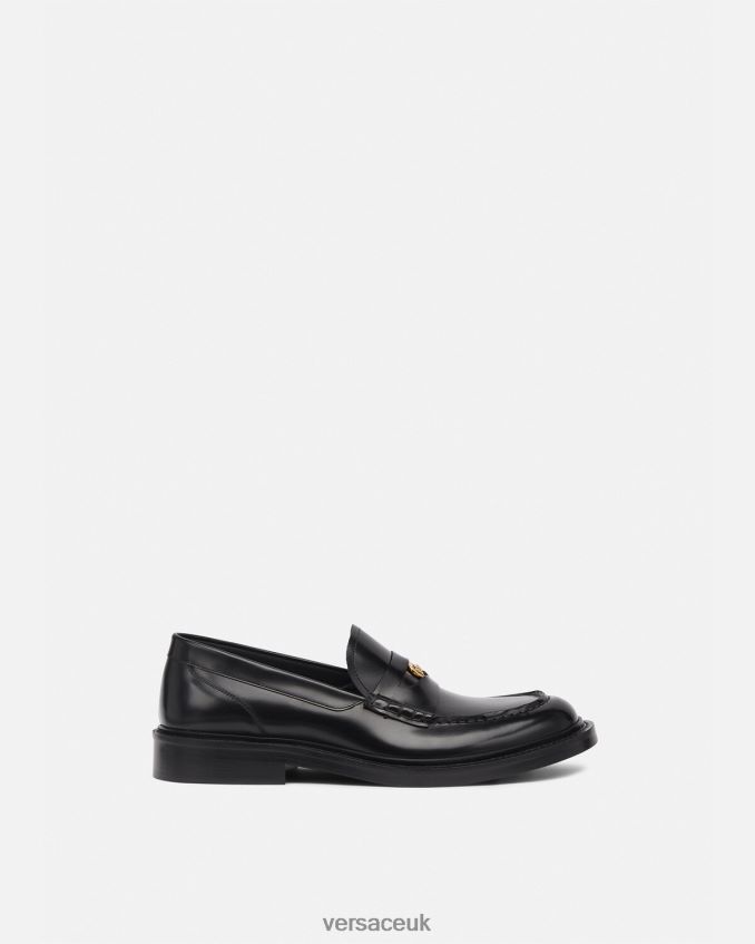 Men Versace Medusa Loafers 6D2D061570 Black Shoe