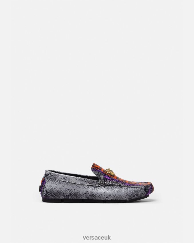Men Versace Python Greca Print La Medusa Loafers 6D2D061574 Multicolor Shoe