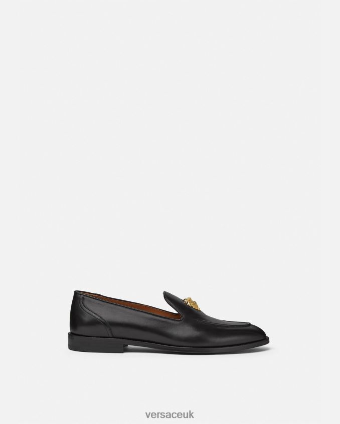 Men Versace La Medusa Slippers 6D2D061569 Black Shoe