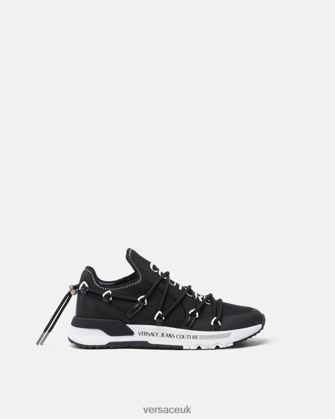 Men Versace Dynamic Sneakers 6D2D062445 Black & Print Shoe